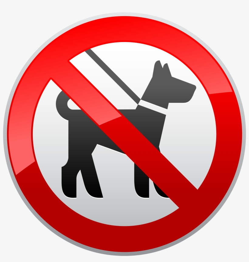 No Dogs Sign Prohibition Png Clipart - Hunde Müssen Draußen Bleiben, transparent png download