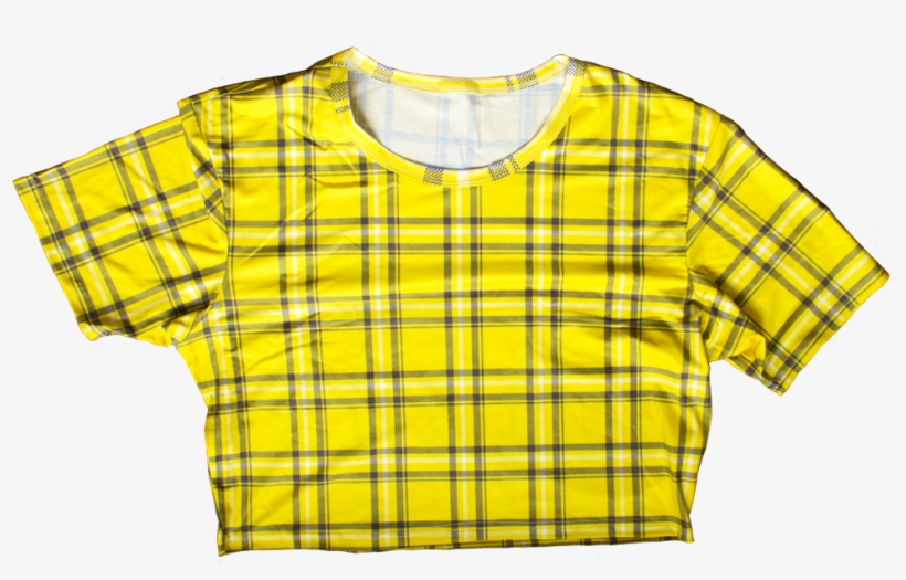 Clueless Plaid Crop Tee - Blouse, transparent png download