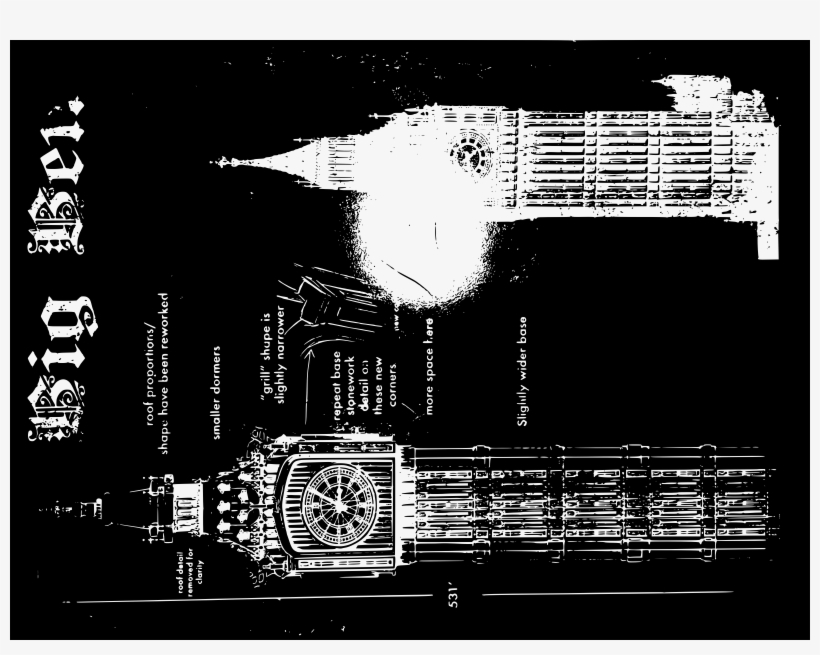 This Free Icons Png Design Of Big Ben Outline, transparent png download