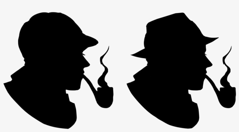 Sherlock Holmes Silhouette Mystery Crafts Clipart Library - Death At Scotland Yard: A Sherlock Holmes Case [book], transparent png download