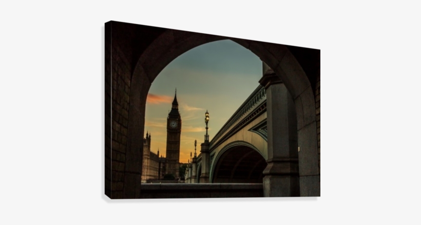 Big Ben Sunset Canvas Print - Houses Of Parliament, transparent png download