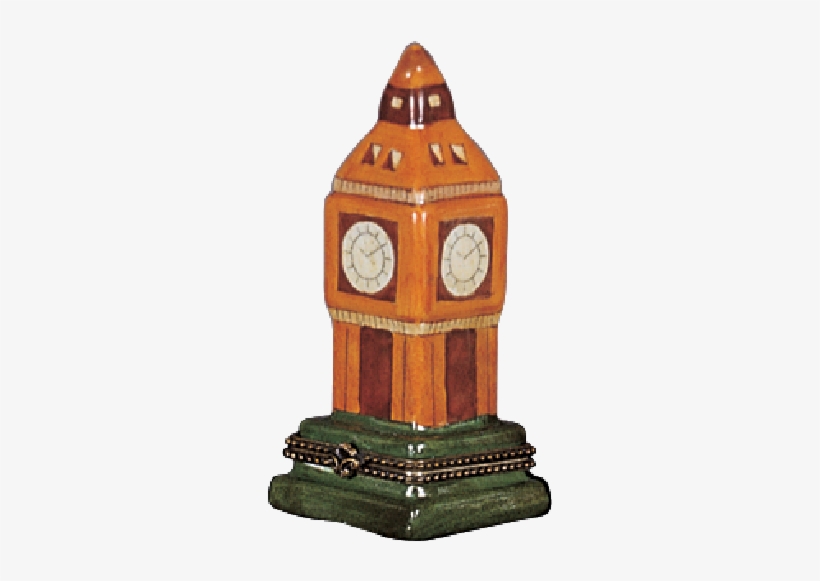 Limoges Style Big Ben Ring Box - Hardwood, transparent png download