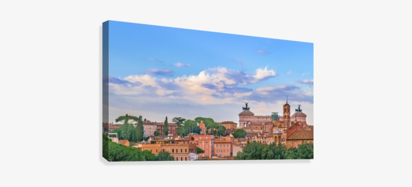 Aerial View Rome Cityscape Canvas Print - Rome, transparent png download