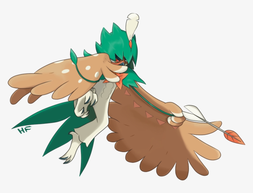 206kib, 900x674, Decidueye By Hftran-dan3l0v - Gen 7 Flying Types, transparent png download