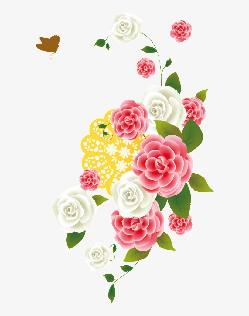 Hand Painted Flower Pattern Image - Flower, transparent png download