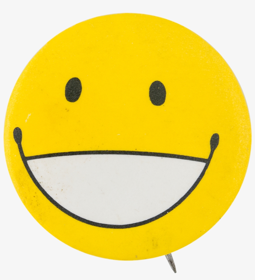 Open Mouth Yellow Smiley Smileys Button Museum - Open Mouth Happy Face, transparent png download