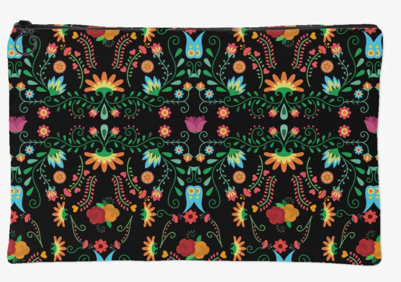 Mexican Flower Pattern Accessory Pouch - Flower, transparent png download