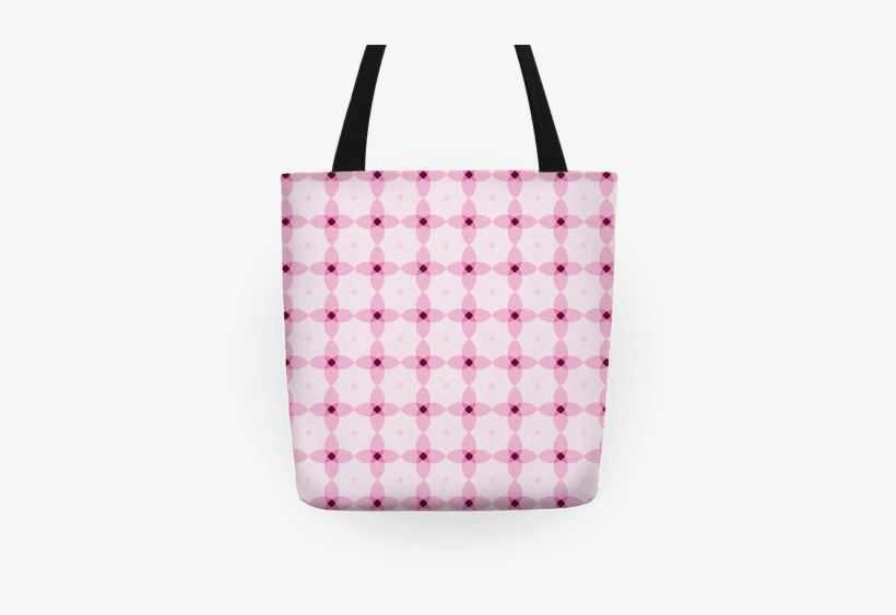 Pink Geometric Flower Pattern Tote - Tote Bag, transparent png download