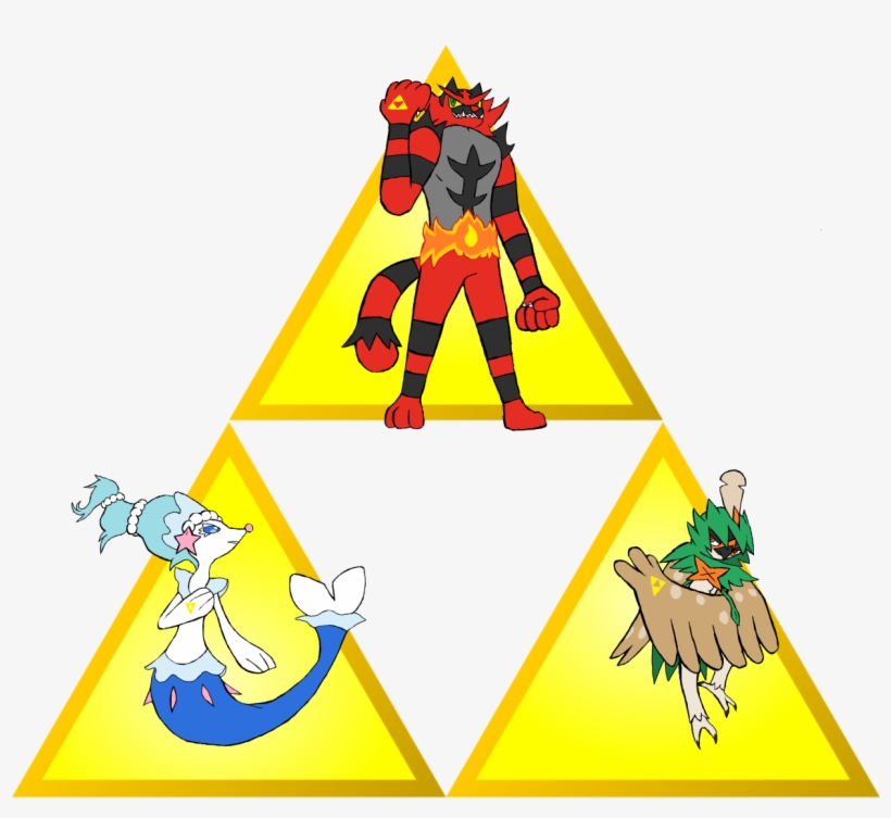 Just Decided To Draw Decidueye, Incineroar And Primarina, - The Legend Of Zelda, transparent png download