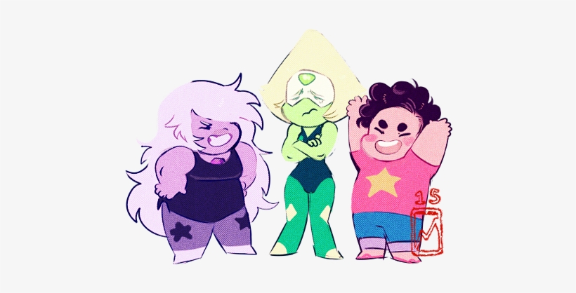 Amethyst, Peridot, And Steven Universe Image - Cartoon, transparent png download
