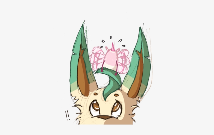 Leafeon Doesn't Know What To Tell You - Cartoon, transparent png download