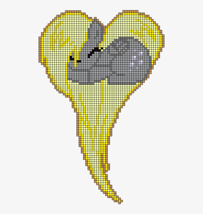 Mlp Derpy Hooves Heart Perler Bead Pattern By Indidolph - Pixel Art Pony Heart, transparent png download