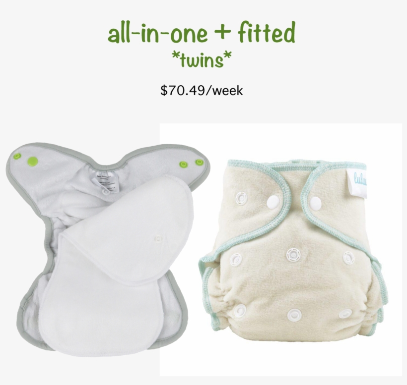 All In One And Fitted Cloth Diaper Service Twins - Cloth Diaper, transparent png download
