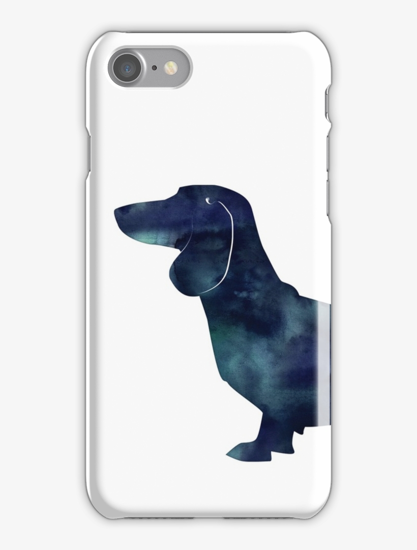 Dachshund Dog Black Watercolor Silhouette Iphone 7 - Dachshunds Stickers, transparent png download
