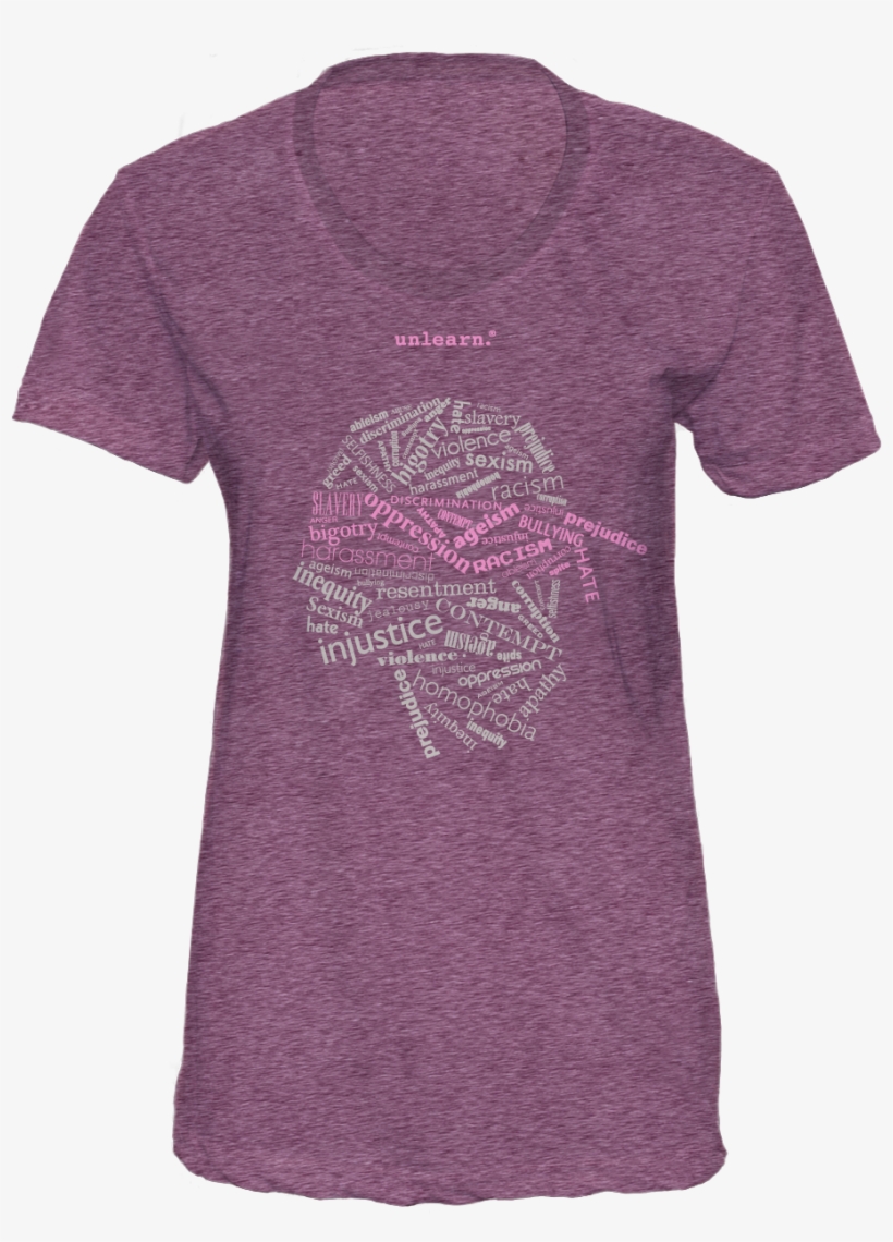 Women's Heather Plum T-shirt - Active Shirt, transparent png download