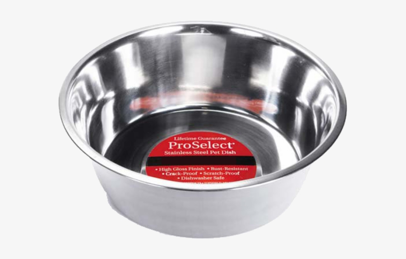 Proselect Heavy Stainless Steel Classic Dog Bowl -, transparent png download