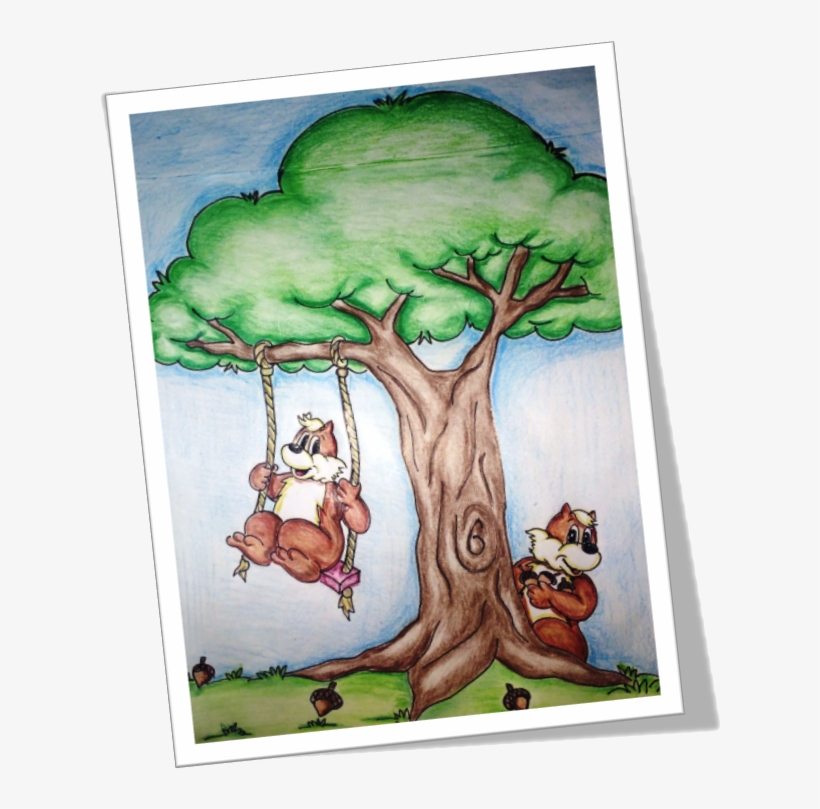 Jardin Infantil Sala Cuna Ardillita - Cartoon, transparent png download