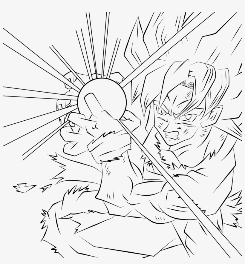 Kid Goku Kamehameha Drawing