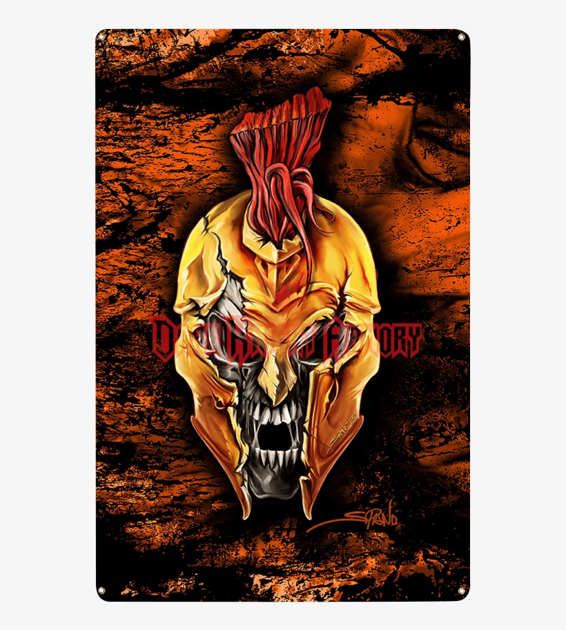 Evil Spartan Skull Sign - Spartan Skull, transparent png download