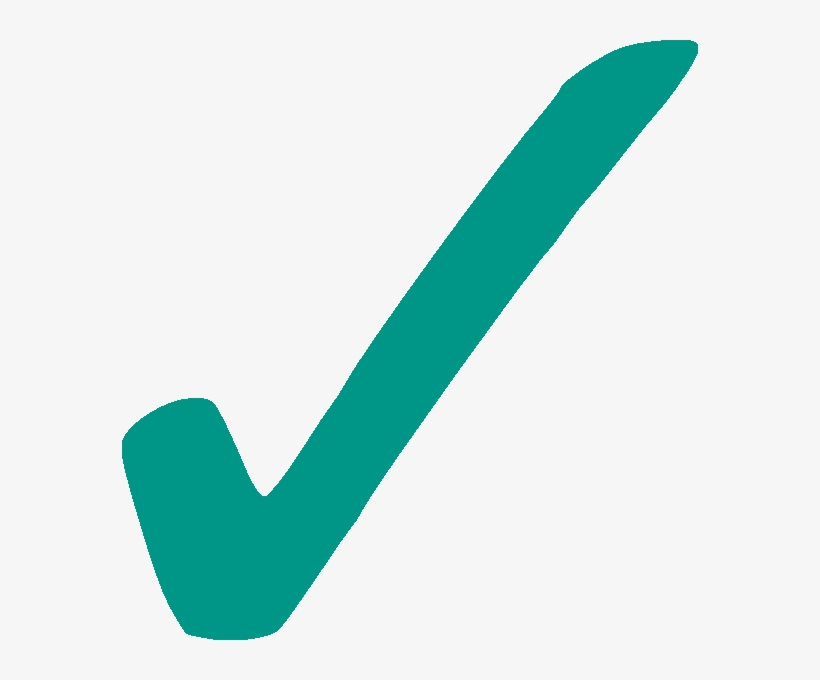 Checkmark - Turquoise Tick, transparent png download