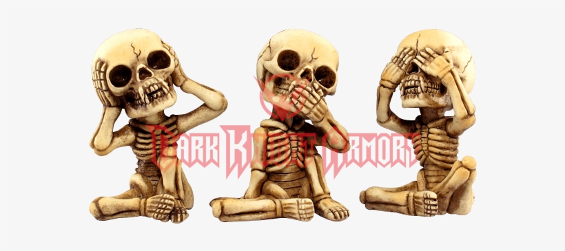 No Evil Mini Skeleton Set - Sitting, transparent png download