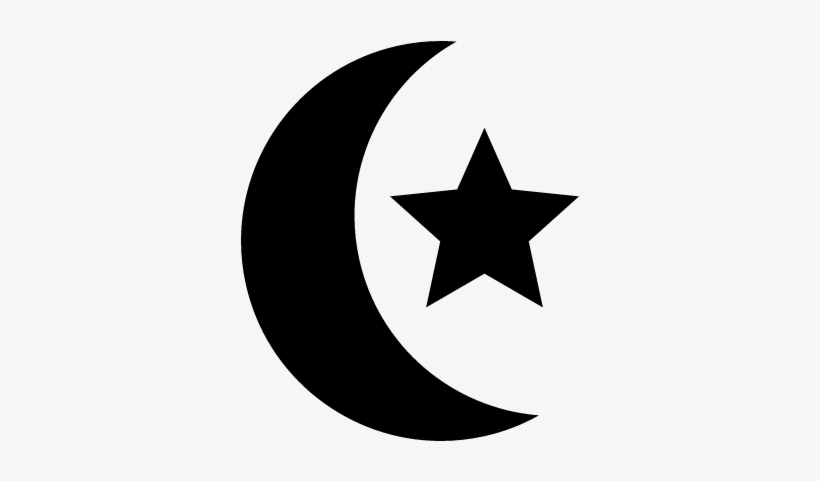 Star And Crescent Vector - Islamic Moon And Star Png, transparent png download