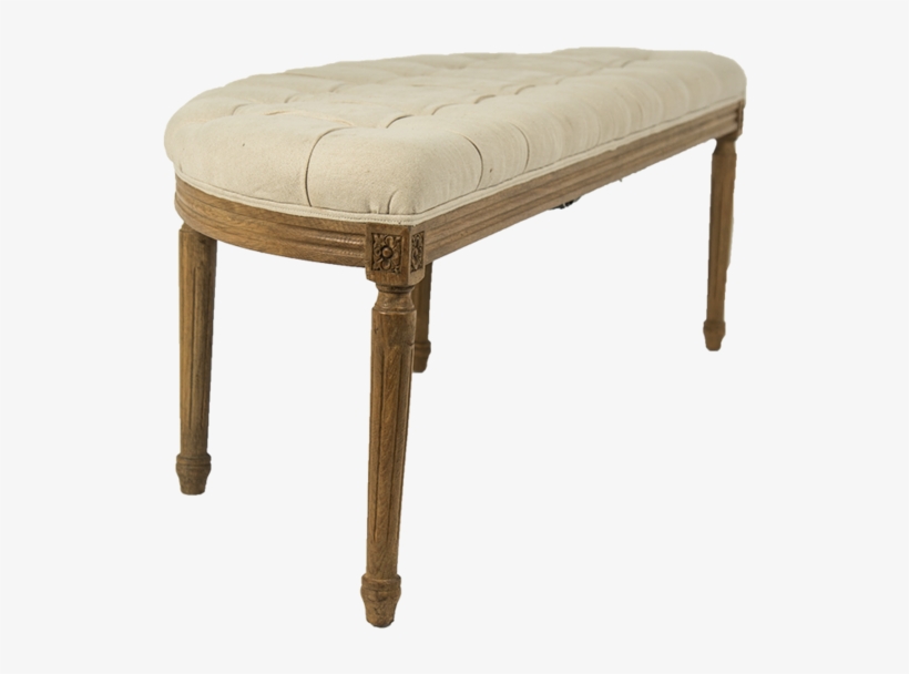 Adeline Linen Crescent Bench 3, transparent png download