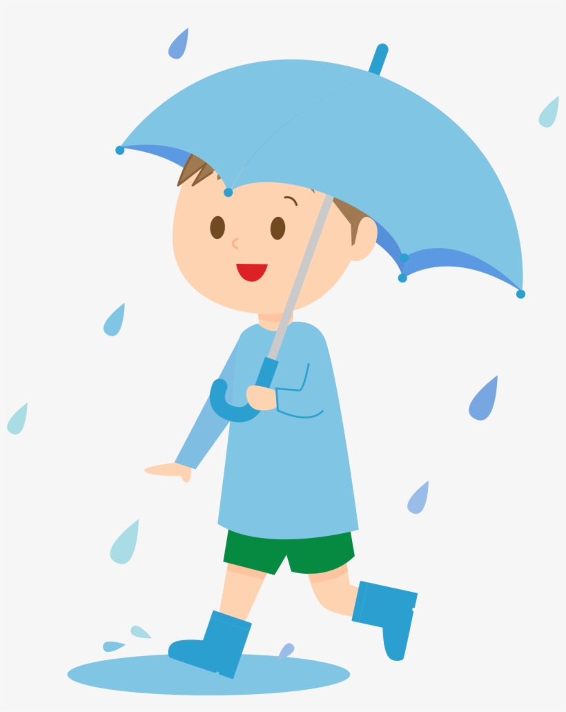 Graphic Library Download With Umbrella Big Image Png - Child With Umbrella Clip Art, transparent png download