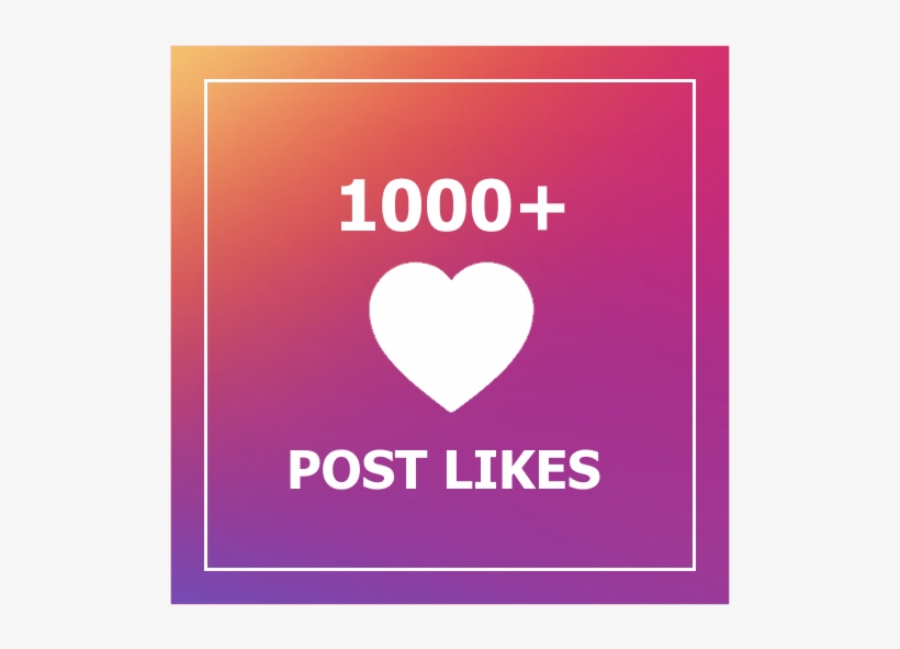 1,000 Instagram Likes - Heart, transparent png download