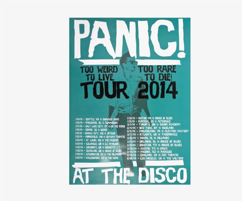 Panic At The Disco 2014 Tour Poster - Patd Tour Posters, transparent png download