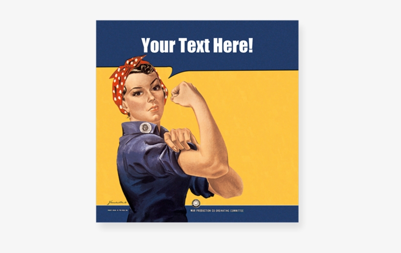 Custom Text Vintage Rosie Sticker On Cafepress - Original Rosie The Riveter Poster, transparent png download