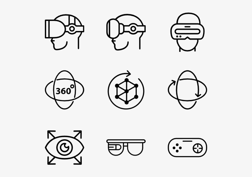 Virtual Reality - Navy Icons, transparent png download