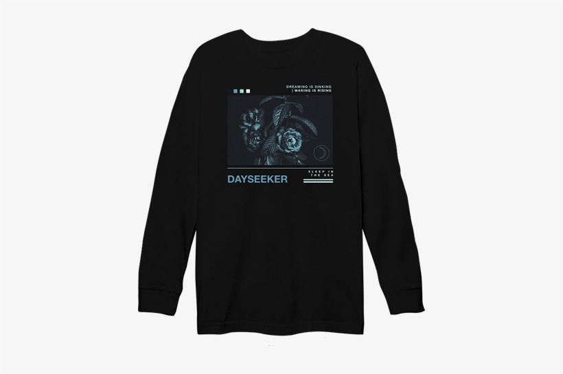 Blue Roses Long Sleeve Tee - Long-sleeved T-shirt, transparent png download