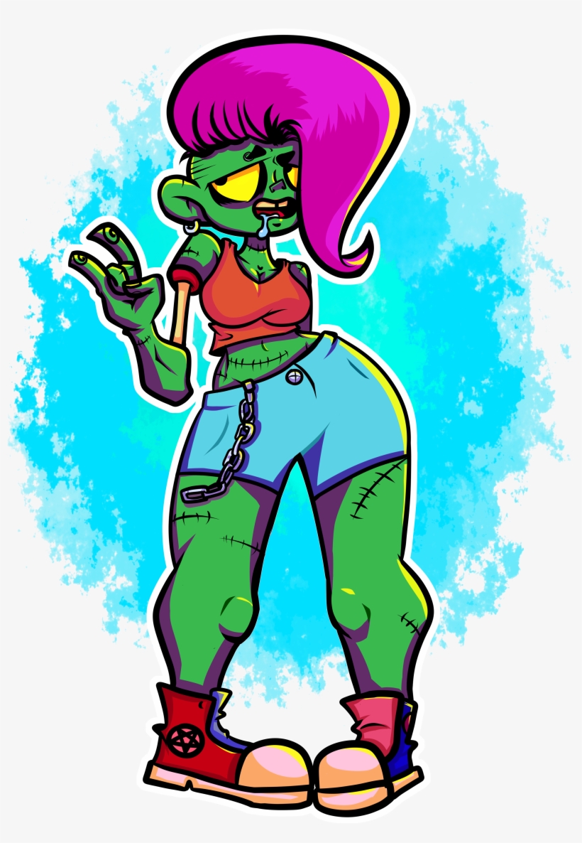 Zombie Girl - Zombie, transparent png download