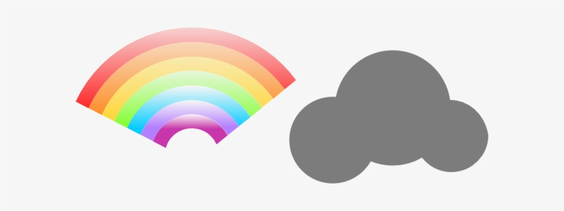 Cloud Rainbow Svg Clip Arts 600 X 228 Px, transparent png download