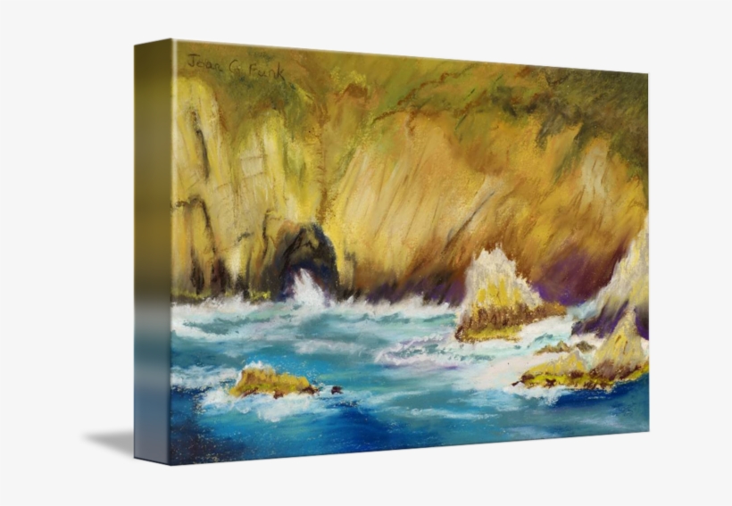 Cliffs Drawing Ocean - Drawing, transparent png download