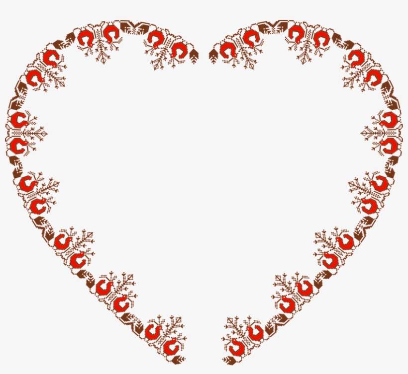Abstract, Geometric, Art, Frame, Border, Colorful - Heart Clip Art For Photo Frame, transparent png download