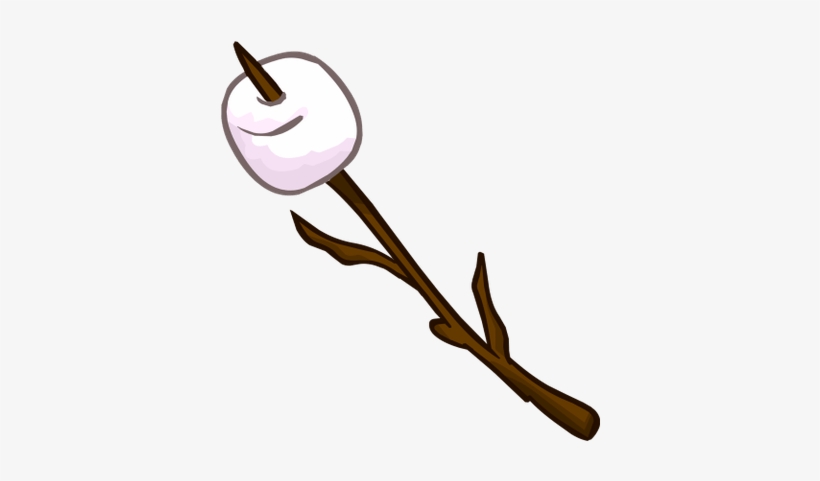 Pink Marshmallow On A Stick Clipart - Marshmallow On A Stick Clipart, transparent png download