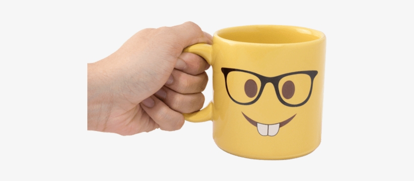 Caneca Divertida - Caneca Divertida Emoji Nerd, transparent png download