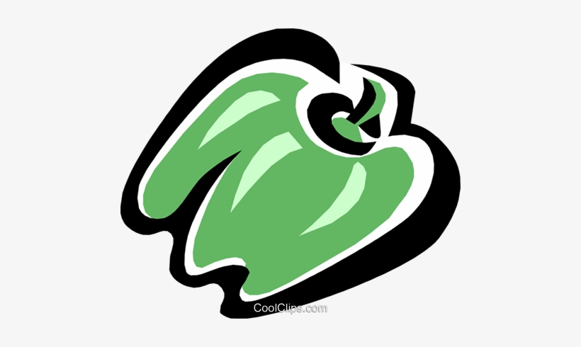 Green Pepper Royalty Free Vector Clip Art Illustration - Clip Art, transparent png download