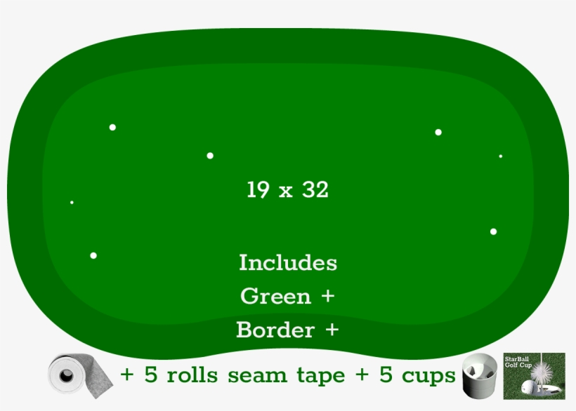 19′ X 32′ 5-hole Pro Backyard / Indoor Putting Green - Backyard, transparent png download