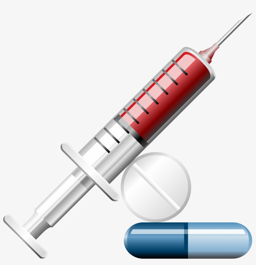 Pilloney Png Download Techflourish Collections - Syringe And Pills Clipart, transparent png download