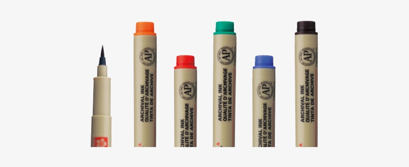 Water-based Pigment Ink Pen With Brush Nib - Pigment Based Archival Inks, transparent png download