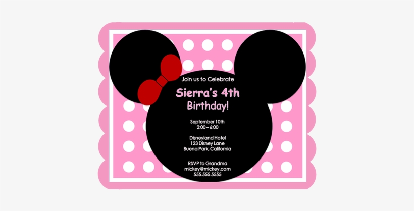 Minnie Mouse Ears Party Keepsake Bottle Invitations - Mickey Mouse Ears, transparent png download