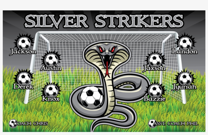 3'x5′ Vinyl Banner Silver Strikers - Decoration Vinyl Sticker Cobra Snake Reptile Decoration, transparent png download
