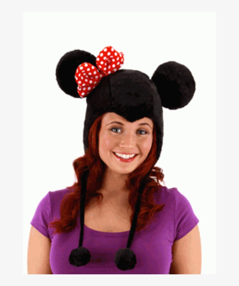 Disney Minnie Mouse Adult Hoodie At Cosplay Costume - Disney - Minnie Mouse Laplander Hat With Ears, transparent png download