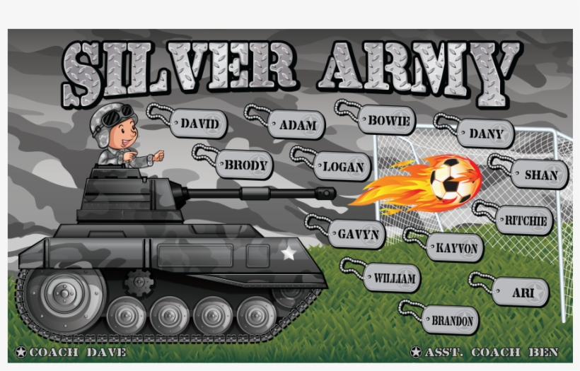 3'x5′ Vinyl Banner Silver Army - Armored Car, transparent png download