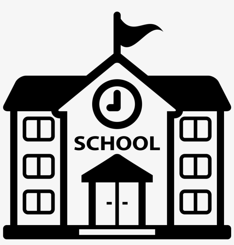 Emojione Bw 1f3eb - School, transparent png download