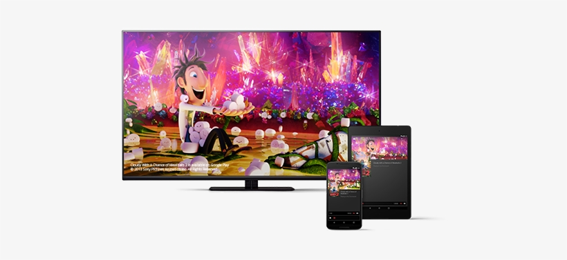 Chromecast Works With Iphone®, Ipad®, Android Phone - Film Cloudy The Chance Meatball 2, transparent png download