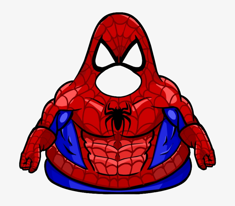Spider-man Bodysuit Clothing Icon Id 4626 - Club Penguin Spiderman, transparent png download